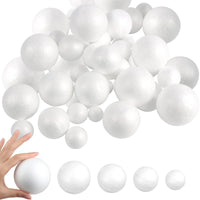 1 x RAW Customer Returns Unfuntly 100pcs Foam Ball Craft 5 Sizes, Craft Foam Balls, Solid Balls, Styrofoam Balls for DIY Crafts, School Projects, Household, Christmas, Easter, Party Decoration 100  - RRP €20.16