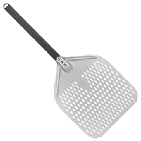 1 x RAW Customer Returns BVHOTO Perforated Pizza Peel 12 Inch, Hard Anodized Pizza Shovel, Rectangular Professional Pizza Shovel with Anti-Scalding Handle for Pizza Stone and Bread Shovel - RRP €26.72