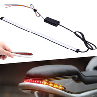 1 x RAW Customer Returns JMTBNO Motorcycle LED Tail Light Brake Light Turn Signal Strip 28cm 108 LED Mini Flexible Flowing Signal Light Waterproof Universal 12V for Motorcycles Scooters Cars RV SUV Quad - RRP €18.9