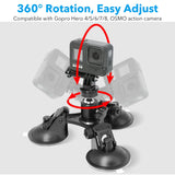 2 x RAW Customer Returns Homeet Super Car Suction Cup Mount Camera Suction Cup Tripod Action Camera Suction Cup 1 4 Ball Head 360 Degree Rotating for Camera Camcorder Suction Cup Holder - RRP €38.3