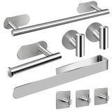 1 x RAW Customer Returns AIKER Bathroom Towel Holder, Accessory Set, 8PCS Adhesive, High Quality Thickened 304 Stainless Steel, For Furniture or Wall Decor - RRP €25.64