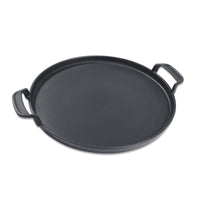 1 x RAW Customer Returns Denmay universal cast iron grill pan, large round cast iron pan with two handles and two pouring spouts, multifunctional frying pan 28cm  - RRP €32.26