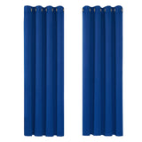 1 x RAW Customer Returns Deconovo Blackout Curtain Cold Protection Curtains Living Room Curtain Opaque 175 x 140 cm Height x Width , Royal Blue, Set of 2 - RRP €29.24