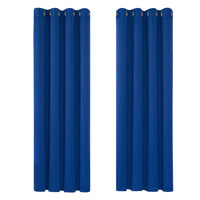 1 x RAW Customer Returns Deconovo Blackout Curtain Cold Protection Curtains Living Room Curtain Opaque 175 x 140 cm Height x Width , Royal Blue, Set of 2 - RRP €36.49