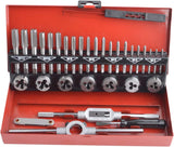 1 x RAW Customer Returns Gunpla 32-piece thread cutting set metric M3-M12, tungsten steel tap and die set with tap wrench, die holder, screwdriver and thread gauge especially for fine threads - RRP €34.01