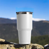 1 x RAW Customer Returns Livole 30oz 900ml drinking cup for men, women, thermal mug coffee to go, camping cup, double-walled stainless steel cup with straw, insulated vacuum coffee cup, travel mug, white - RRP €18.66