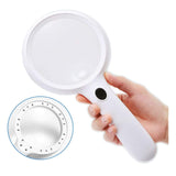 1 x RAW Customer Returns Magnifying glass with light 60x magnification Handheld magnifying glass with 14 LED 30X seniors reading magnifying glass with lens cloth Magnifying glass large with light LED magnifying glass for seniors for reading - RRP €29.2