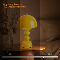 1 x RAW Customer Returns SUCIKORIO LED Table Lamp Wireless Touch Dimmable, LED Flowerpot Lamp Table Lamp Battery Rechargeable Bedside Lamp Battery Operated Yellow for Living Room, Outdoor, Camping, Restaurant Table Decoration - RRP €40.33