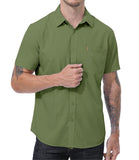 1 x Brand New JACKETOWN Business Shirt Men s Plain T-Shirt Men s Short Sleeve Summer Business Shirt Plain Shirts Men with Chest Pocket Plain Top Men s Green XL - RRP €33.26