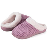 1 x Brand New IceUnicorn Women s Slippers Winter Slippers Faux Fur Comfortable Flat Memory Foam Slippers SS-Grey, 42 43EU  - RRP €51.6