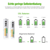 1 x RAW Customer Returns EBL AA AAA battery pack 24 pieces - AA battery 2800mAh 12 pieces with AAA battery 1100mAh 12 pieces, 1.2V NI-MH rechargeable batteries - RRP €24.99