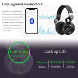 1 x RAW Customer Returns Bluedio Wireless Bluetooth Headphones, Foldable Over-Ear Headphones with Micro SD Card Slot FM Radio Support Amazon Web Services Microphone Wired for Cell Phones TV PC White  - RRP €43.38