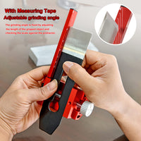 1 x RAW Customer Returns N S Juvyig Grinding Aid Chisel Honing Guide - Tool Woodworking Whetstone Adjustable Angle Knife Sharpener for Chisels and Planes 0-6.5 cm Red  - RRP €35.99