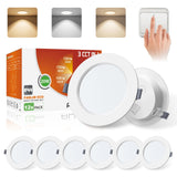 1 x RAW Customer Returns ALUSSO Recessed LED Spotlights for Plasterboard, 20W 230V Warm White 3000K Neutral White 4000K Cold 6500K Adjustable IP44 Ultra-thin 27mm Round White Recessed Lights for Bathroom Kitchen, Set of 6 - RRP €72.99