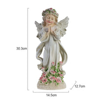 1 x Brand New HIAME Garden Decoration Figures for Outdoors Large Solar Light, Flower Fairy Garden Decoration Flower Fairy Solar Light Resin Girl Outdoor Villa Decoration C  - RRP €29.99