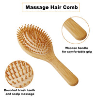 22 x Brand New Hairbrush, Bamboo Hairbrush, Anti Static Detangling Massage Hair Comb, Bamboo Air Cushion Comb for Straight Curly Fine Hair Wavy Dry Wet Thick - RRP €197.78