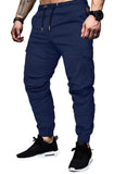 1 x RAW Customer Returns Elegancity Blue Cargo Pants Men Chinos 6 Pockets Jogging Pants with Elastic Waist XXL - RRP €38.99