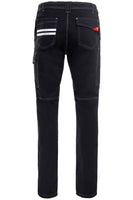 1 x RAW Customer Returns Worker Stretch Work Trousers - Elastic Men Women Unisex Work Trousers with Multifunctional Pockets - Stretch Work Trousers Cotton - Black 2XL - RRP €48.99