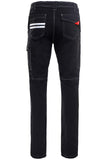 1 x RAW Customer Returns Worker Stretch Work Trousers - Elastic Men Women Unisex Work Trousers with Multifunctional Pockets - Stretch Work Trousers Cotton - Black 2XL - RRP €48.99