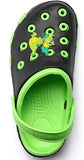 1 x RAW Customer Returns Gaatpot Clogs and Mules Girls Boys Garden Shoes Beach Sandals Pool Shoes Non-Slip Breathable Black Green 32 EU 33 CN - RRP €17.99