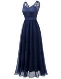 1 x RAW Customer Returns Gardenwed Elegant Long Wedding Evening Dress Women s Formal Dress Cocktail Communion Ball Gown V-Neck Sleeveless Navy M - RRP €59.48