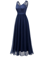 1 x RAW Customer Returns Gardenwed Evening Dresses Elegant for Wedding Ladies Dresses Cocktail Dress Lace Dress Formal Dresses for Women Ball Gown Navy XL - RRP €62.26