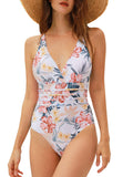 4 x Brand New Summer Mae Women s Slimming Swimsuit One-Piece Figure-Shaping Slimming Swimwear White Red Flowers S - RRP €150.4