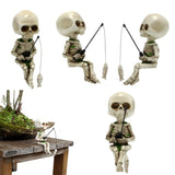 1 x Brand New JAHEMU Skeleton Figurines Halloween Ornaments Garden Decoration Ornament for Outdoor Aquarium Terrace Lawn Courtyard Balcony - RRP €22.8