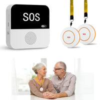 1 x RAW Customer Returns Wireless Senior Emergency Call Button Waterproof Smart Emergency Bell Alert System, Use with Tuya WiFi, Suitable for Elderly Patients Disabled or Children, 1 Receiver 2 SOS Emergency Button - RRP €34.7