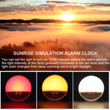 1 x RAW Customer Returns Daylight alarm clock light alarm clock wake up light sunrise sunset simulation alarm clock radio 7 nature sounds 2 alarms snooze 11 color light 20 brightness bedside lamp adults yellow  - RRP €36.38