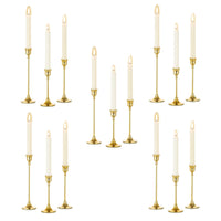 1 x RAW Customer Returns Romadedi candle holder metal gold set of 15 - decorative vintage candle holder in different sizes candle stand for pillar candles tapered candles wedding party Christmas table decoration 15 19 24cm - RRP €95.62