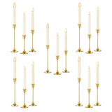 1 x RAW Customer Returns Romadedi candle holder metal gold set of 15 - decorative vintage candle holder in different sizes candle stand for pillar candles tapered candles wedding party Christmas table decoration 15 19 24cm - RRP €95.62