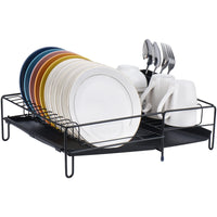 3 x Brand New Toplife Dish Drainer, Dish Drainer with Cutlery Holder, Dish Drainer, Dish Drainer, Dish Drainer, for Kitchen, Black - RRP €68.4