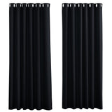 1 x RAW Customer Returns PONY DANCE Blackout Curtain Eyelets Set of 2 H 245 x W 200 cm Black Curtains for Bedroom Good Sleep Create Curtain Opaque Thermal Curtain Blackout - RRP €56.9