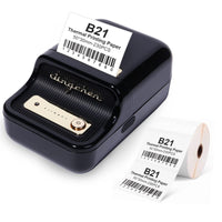 1 x RAW Customer Returns YuLinca Smart Label Maker B21 with 230 Labels Bluetooth Thermal Price Barcode Label Printer Mailing Address Label Machine Compatible with Android and iOS Black  - RRP €73.93