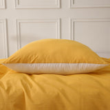 1 x RAW Customer Returns SOULFUL bed linen 220x240 cotton 3 pieces, bed linen sets yellow with zipper, similar texture to stone washed linen, contains 1 duvet cover 220x240 and 2 pillowcases 80x80 - RRP €55.45