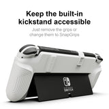 1 x RAW Customer Returns Skull Co. NeoGrip for Nintendo Switch OLED and Regular Model A dockable protective case with interchangeable handles fits all hand sizes No carrying case - OLED White - RRP €24.36