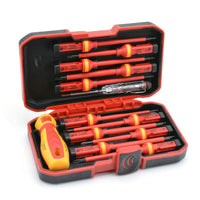 1 x RAW Customer Returns Onmancy 13 Pieces VDE Insulated Screwdriver Set -V Voltage 1000V Magnetic Slotted Torx Screwdriver Hand Slotted Tools - RRP €25.84