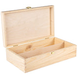 1 x RAW Customer Returns Creative Deco wine box wooden box Wine box for 2 bottles with lid and closure 35 x 20 x 9.5 cm Perfect for decoupage, storage, decoration or as a gift Made of natural pine wood - RRP €22.39