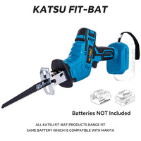 1 x RAW Customer Returns KATSU FIT-BAT Cordless Reciprocating Saw 21V Mini Reciprocating Saw for Pruning, 4 Blades Included, Idea for Cutting Pipes, Wood, PVC, Trees without Battery or Charger 102759 - RRP €26.89