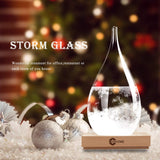 3 x RAW Customer Returns Storm Glass Office Decoration, Decorative Bottle Weather Station, Teardrop Christmas Glass Snow Globe, Birthday Christmas Wishes Gifts - RRP €63.51