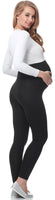 1 x RAW Customer Returns Be Mammy Long Maternity Leggings Made of Viscose Leggings Opaque Women, Maternity Clothing, Ideal for Pregnancy BE-02 Black, M  - RRP €18.14