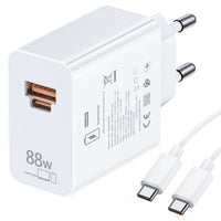 1 x RAW Customer Returns 88W SUPERCHARGE Fast Charger for Huawei Charger,2 Port USB C Charger USB C Power Delivery with USB C to C Charging Cable 1M for Honor 90 Lite 200 Lite Magic6 Lite 6Pro 5Lite Huawei Pura 70 P60 Pad 9 - RRP €27.4