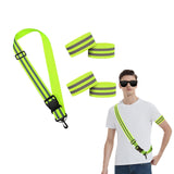 4 x Brand New TSHAOUN 5 pieces reflective tape belt reflective running clothing, reflective vest, reflective bands, reflectors clothing safety vest, bicycle vest reflective, safety vest running 5 pieces  - RRP €39.76