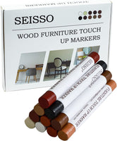 1 x RAW Customer Returns SEISSO 10 pieces furniture repair for furniture scratches, veneer and laminate, wood correction pen set - RRP €21.16