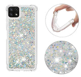 2 x Brand New HOUSON Case Compatible with Samsung Galaxy A22 5G Case, Glitter Liquid Quicksand Transparent Silicone Case Silver - RRP €21.6