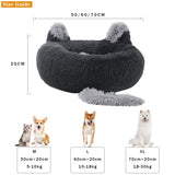 4 x Brand New Rayson Cat and Dog Bed Plush Donut Shape Pet Cat Shape Plush Toy Washable Fluffy Plush Warm Cushion PP Cotton Dark Grey, M  - RRP €95.96