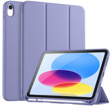 1 x RAW Customer Returns Vobafe Case Compatible with iPad 10 Generation 2022, Flexible TPU Back, Shockproof Protective Case with Pen Holder for iPad 10th Gen 10.9 Inch, Auto Sleep Wake, Lavender - RRP €16.99