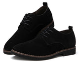 1 x RAW Customer Returns Dadawen Men s Suede City Shoes, Black - Black - Size 42 EU - RRP €60.0