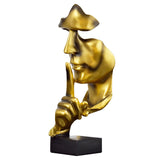 1 x RAW Customer Returns Moaobooh Sculpture Decoration Modern Minimalist Abstract Sculpture Craft Decoration Living Room Wine Cabinet Bedroom Room Decorations Office Decoration Gold  - RRP €24.99